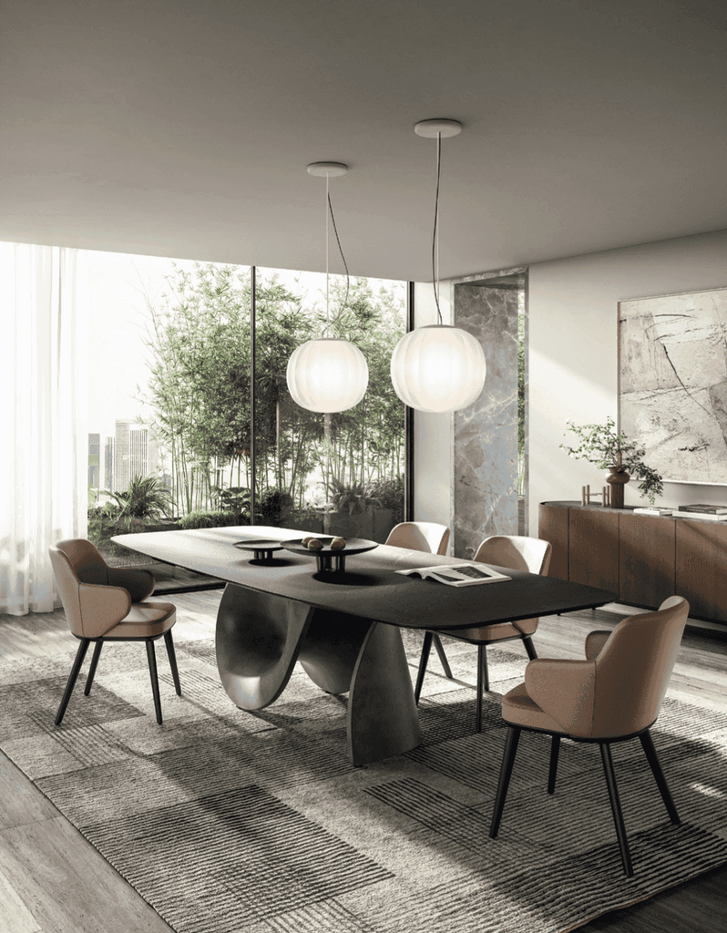 CS4141 Seashell 118" Elliptical Dining Table - Trade Source Furniture
