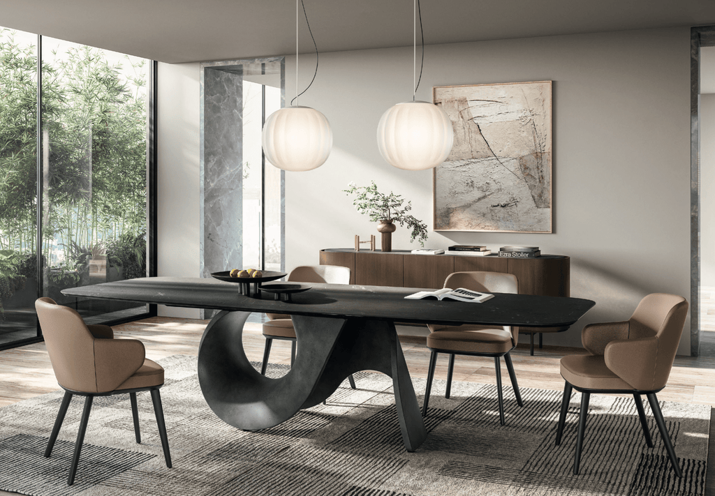 CS4141 Seashell 118" Elliptical Dining Table - Trade Source Furniture