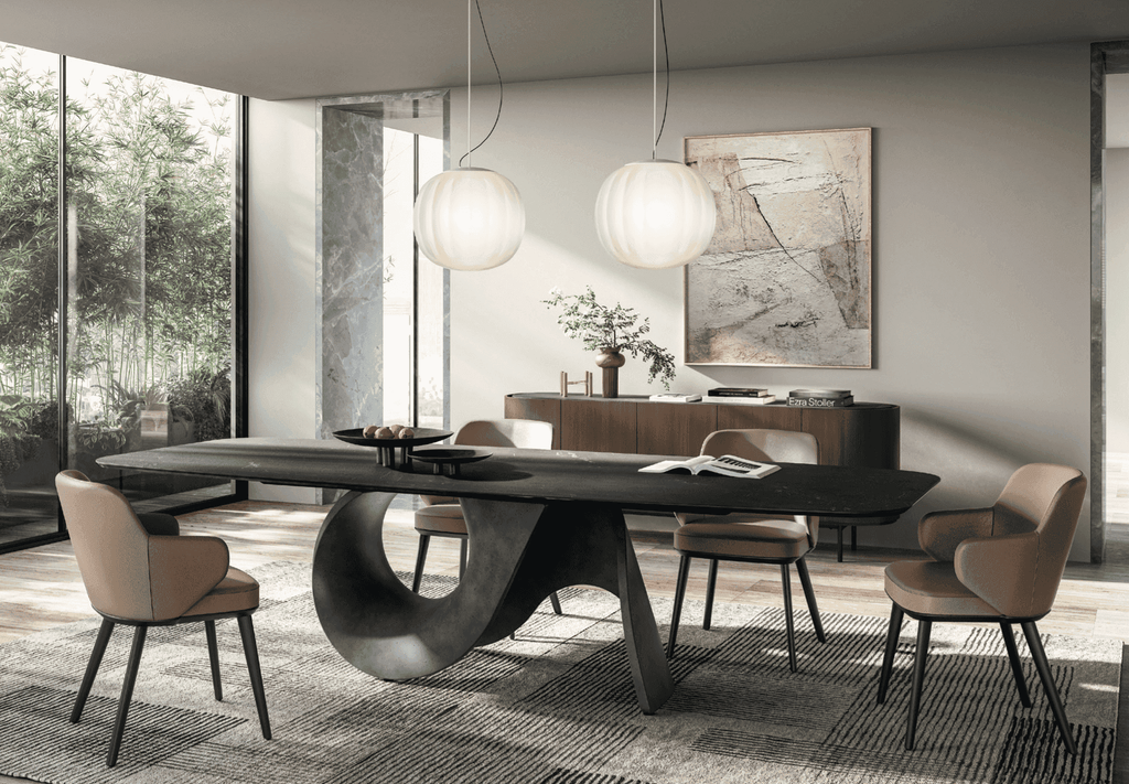CS4141 Seashell 118" Elliptical Dining Table - Trade Source Furniture