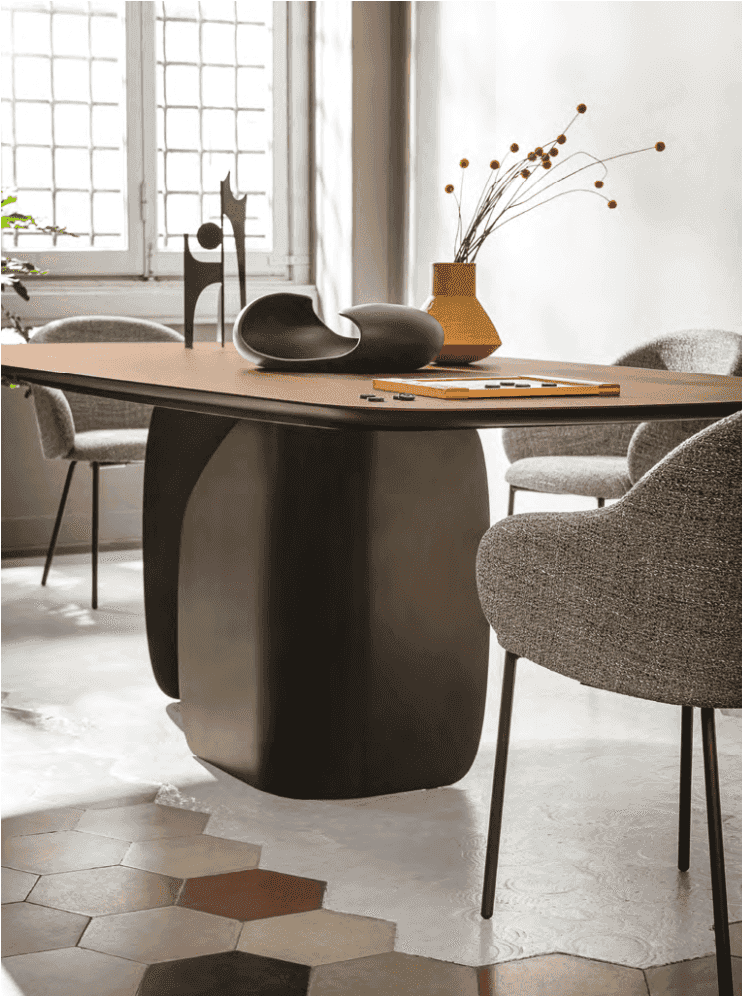 CS4153 Twins Elliptical Wood Dining Table - Calligaris