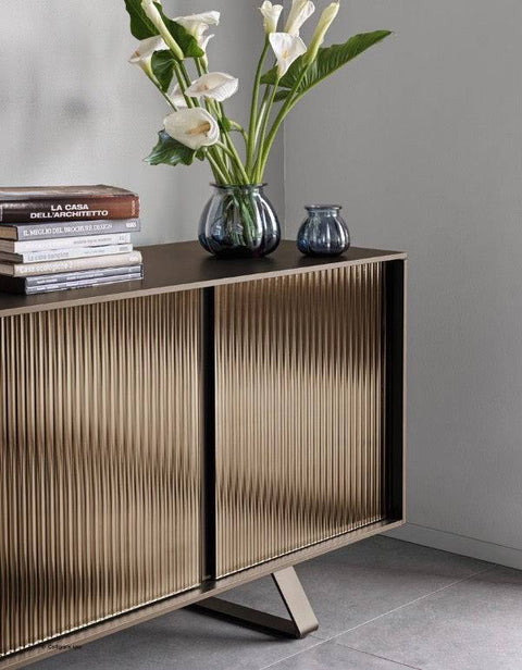 CS6053-1 V Secret Mirrored Bronze Storage Cabinet - Trade Source Furniture