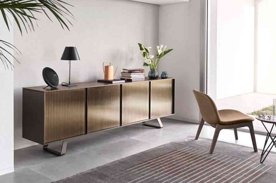 CS6053-3 V Secret Storage Cabinet with Mirrored Bronze Doors - Trade Source Furniture