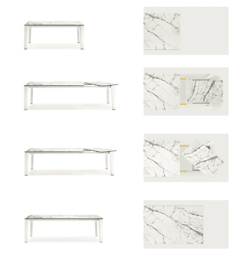 Delta 63in to 86.5in Extendable Dining Table - Trade Source Furniture