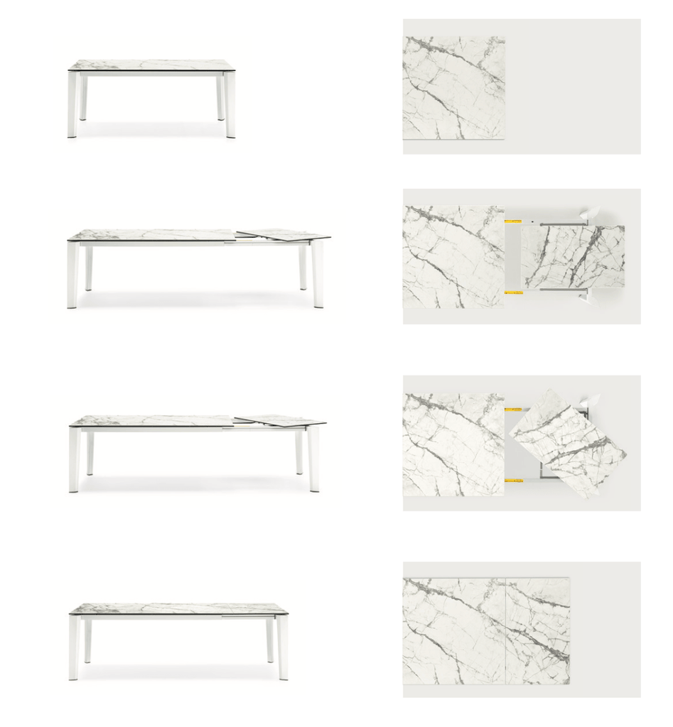 Delta 63in to 86.5in Extendable Dining Table - Trade Source Furniture