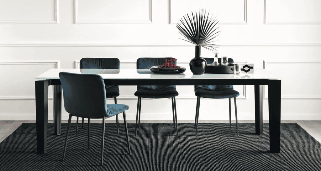 Delta 63in to 86.5in Extendable Dining Table - Trade Source Furniture