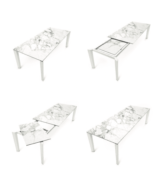 Delta 63in to 86.5in Extendable Dining Table - Trade Source Furniture