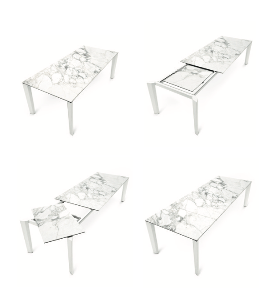 Delta 63in to 86.5in Extendable Dining Table - Trade Source Furniture