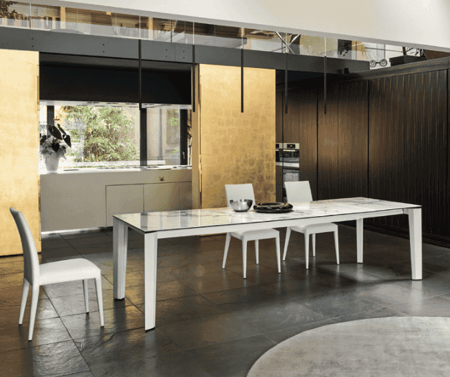 Delta 63in to 86.5in Extendable Dining Table - Trade Source Furniture
