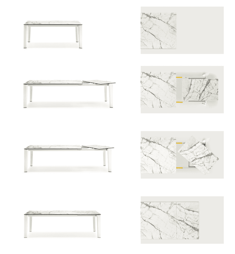 Delta 86in to 110in Extending Dining Table - Trade Source Furniture