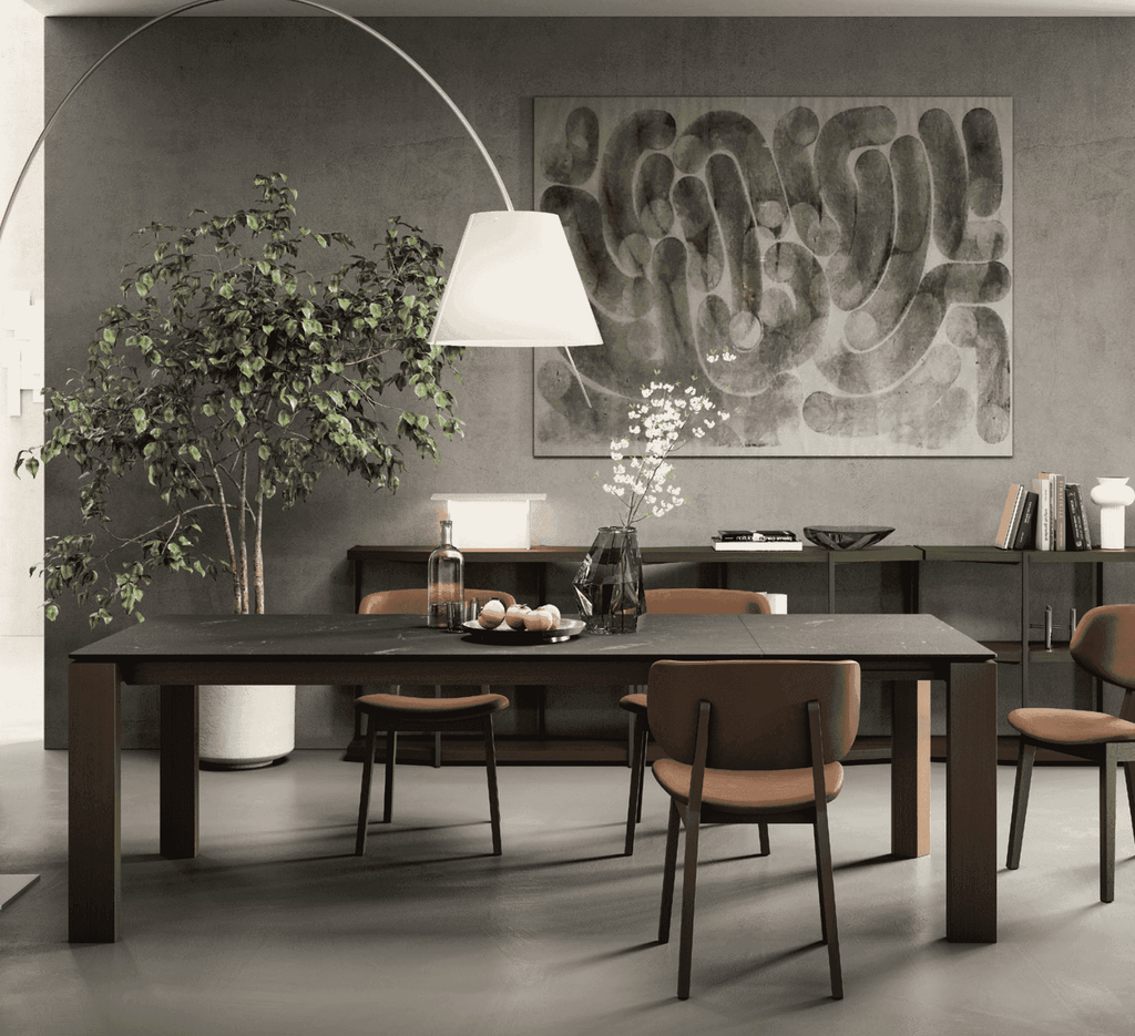 Omnia 63in to 86.5in Extendable Dining Table - Trade Source Furniture