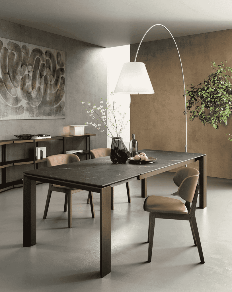 Omnia 86.5in to 110in Extendable Dining Table - Trade Source Furniture