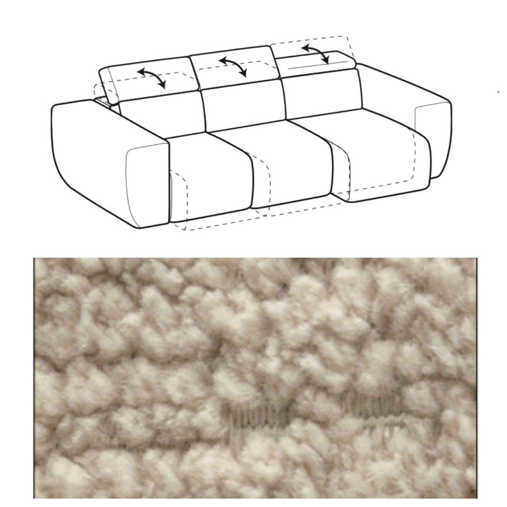 CS3459 Pandora Sofa with Moving Headrests and Pull Out Seats - Calligaris
