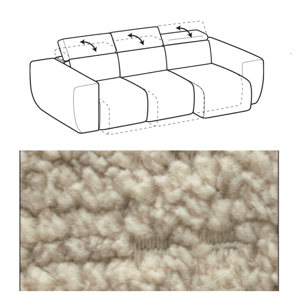 CS3459 Pandora Sofa with Moving Headrests and Pull Out Seats - Calligaris