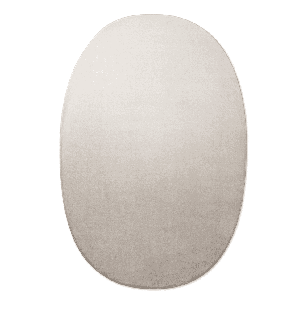 Oval CS7192 Sky Rug by Calligaris in light beige, ideal for modern interiors seeking a calm, airy aesthetic in home decor.