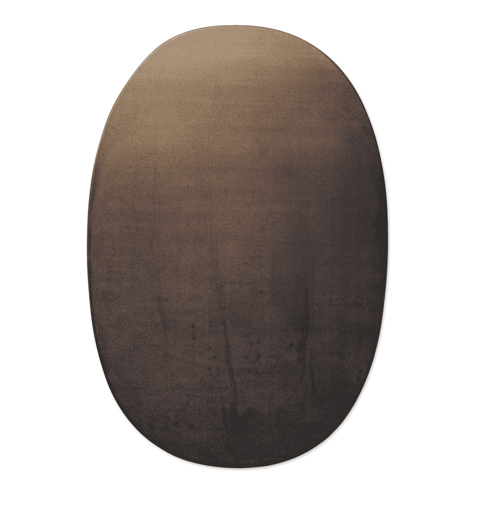 Dark gradient oval CS7192 Sky Rug by Calligaris, blending deep brown to black tones for a dramatic yet elegant floor accent.