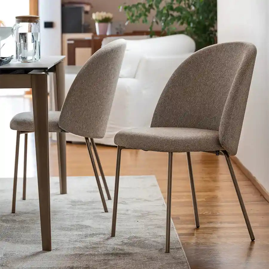 CB2183 Tuka Mid Dining Chair with Metal Legs - Connubia