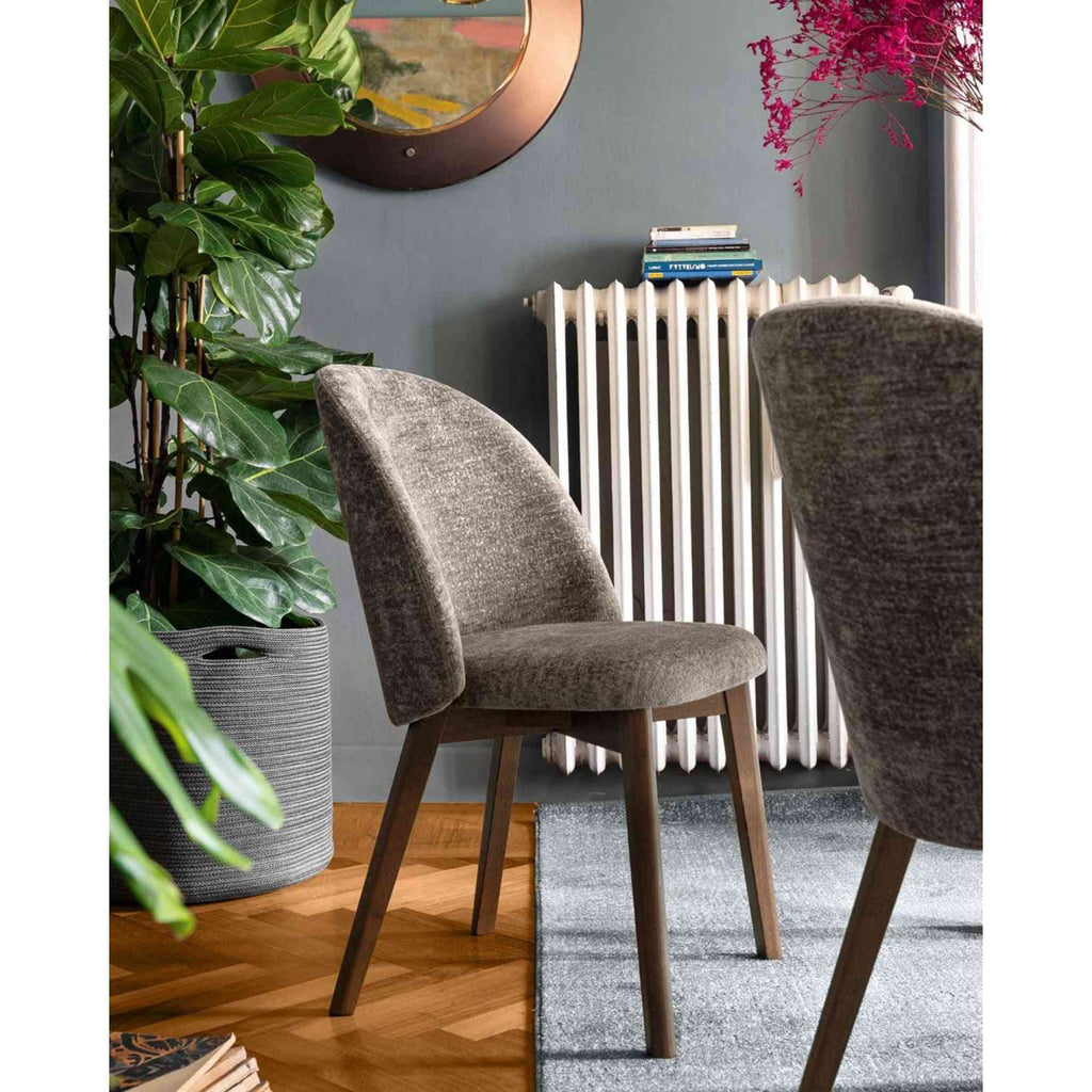 CB2190 Tuka Mid Dining Chair with Wood Legs - Connubia