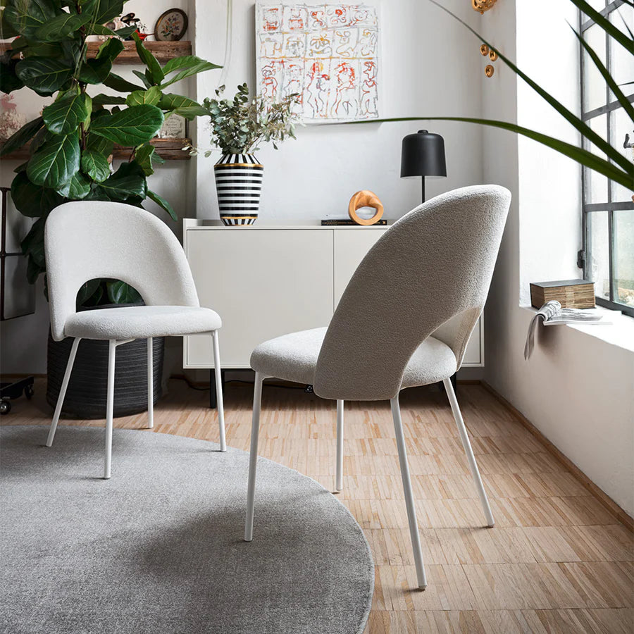 CB2306 Tuka Mid Hole Dining Chair with Metal Legs