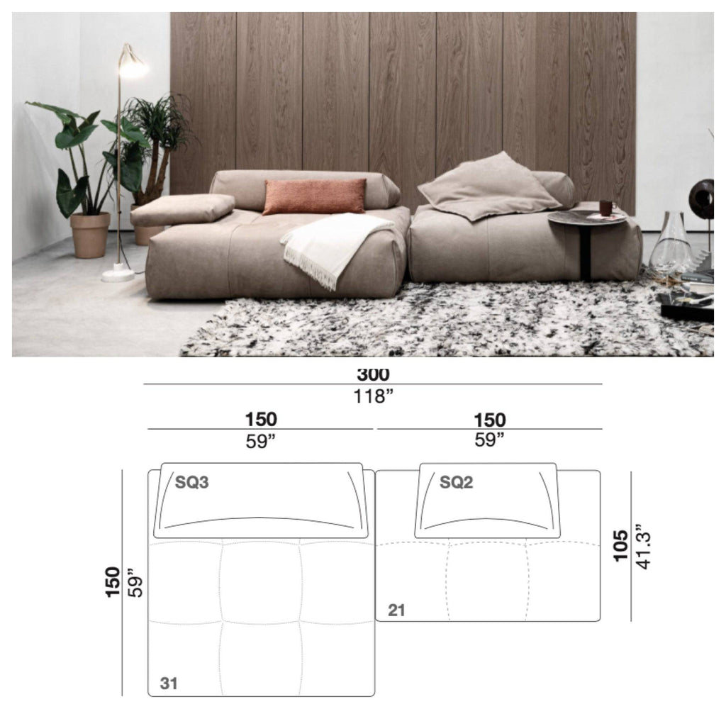 Tab Sofa by Cierre - Trade Source Furniture