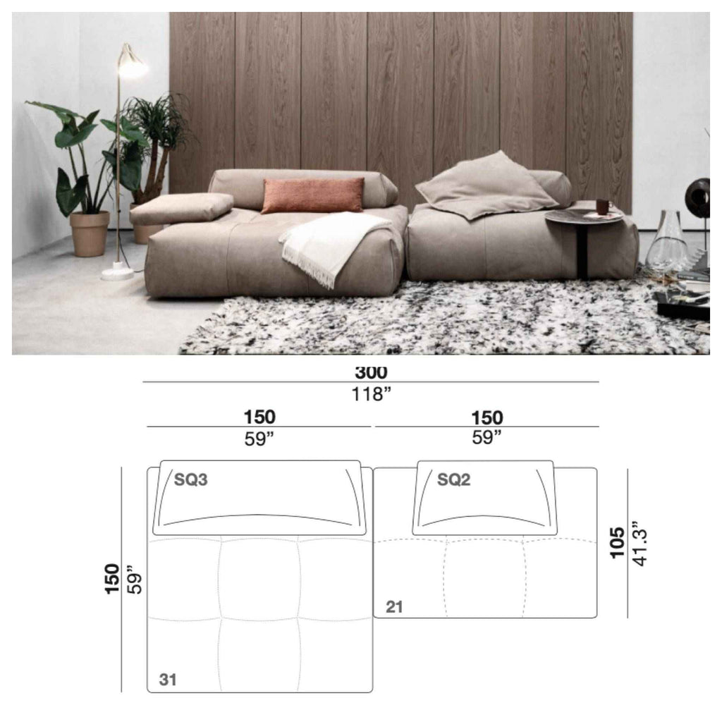 Tab Sofa by Cierre - Trade Source Furniture