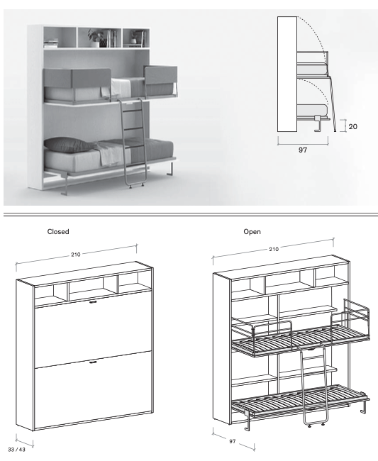Bunk Wall Beds - Trade Source Furniture