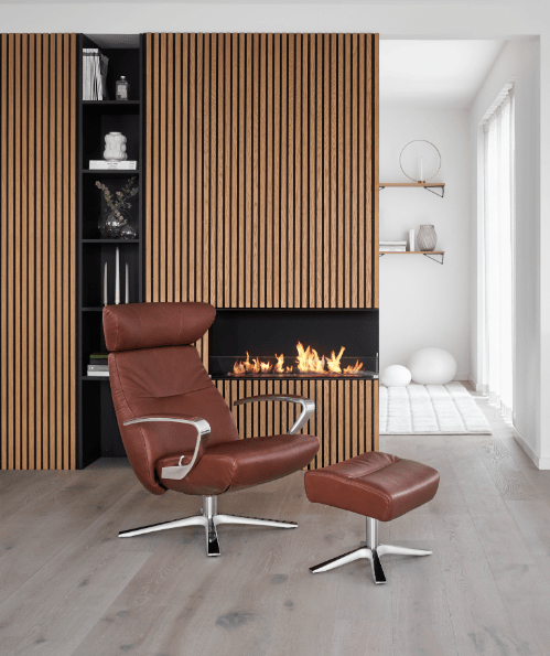 Conform Style Recliner Chair and Footstool - Trade Source Furniture