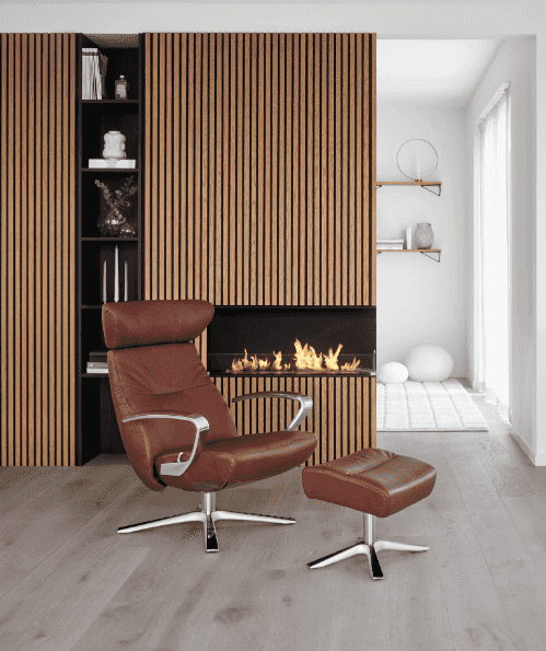 Conform Style Recliner Chair and Footstool - Trade Source Furniture