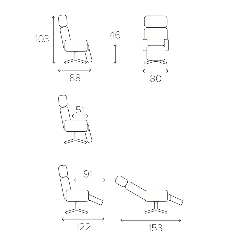 Conform Time Out Recliner with Attached Footrest - Conform