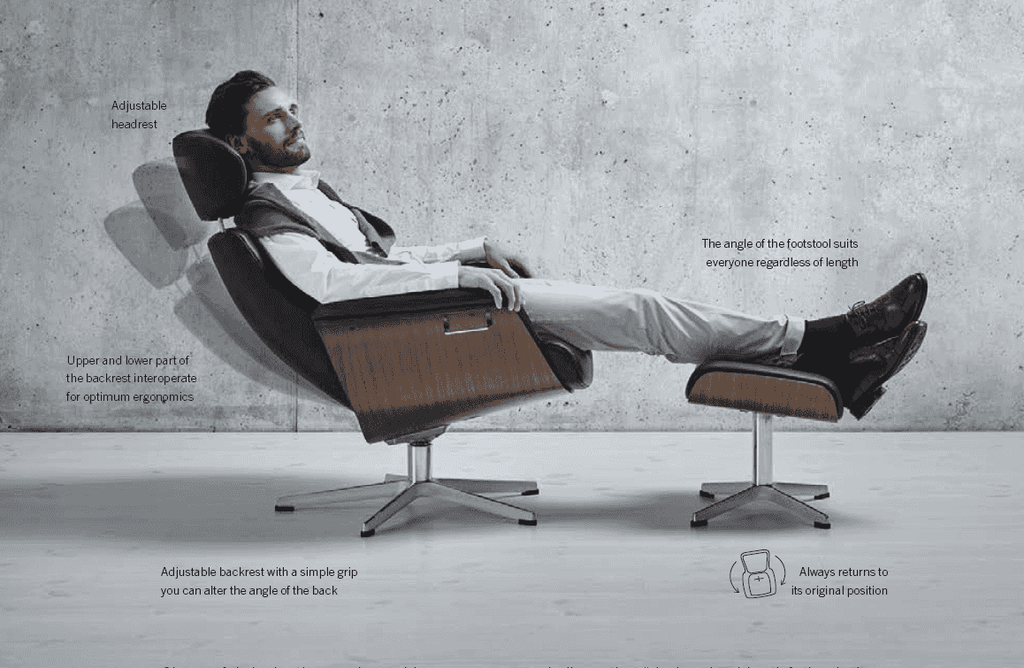 Conform Timeout Reclining Chair and Footstool - Conform
