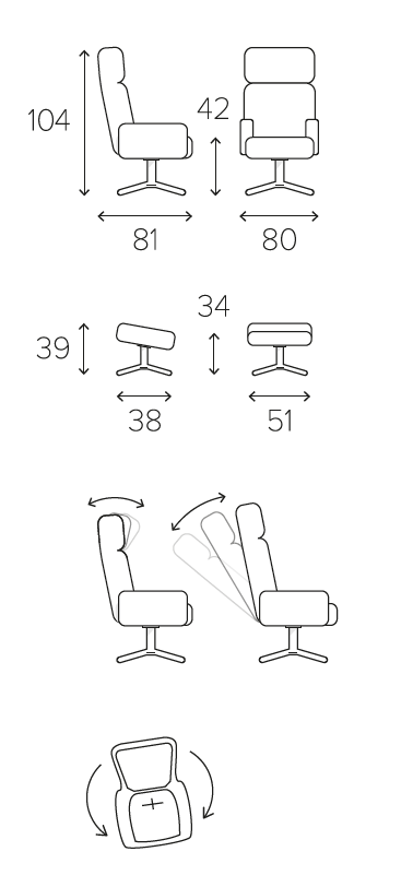 Conform Prime Reclining Chair and Footrest - Conform