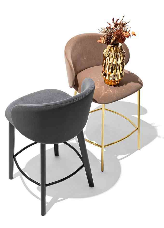 CB1995 Tuka Counter Stool with Metal Legs - Connubia