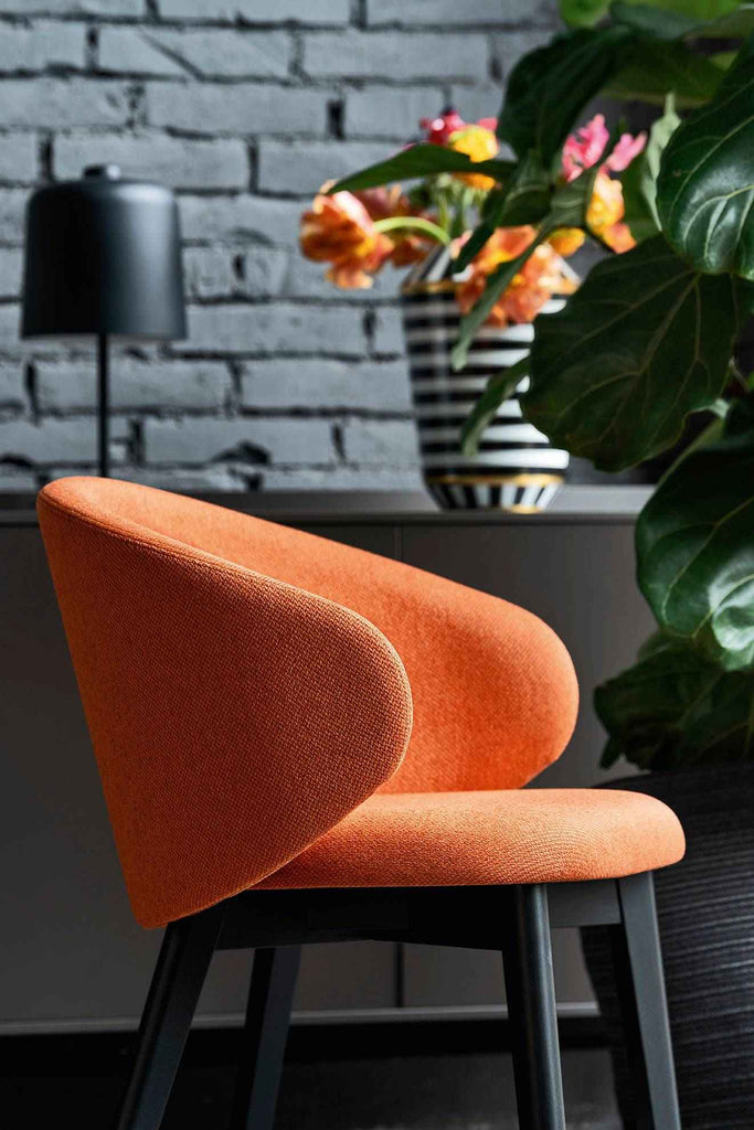 CB2117 Tuka Arm Dining Chair with Wood Legs - Connubia