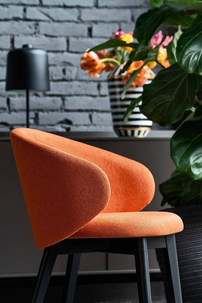 CB2117 Tuka Arm Dining Chair with Wood Legs - Connubia