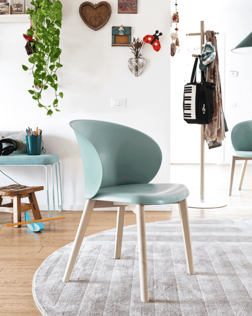 CB2117 Tuka Arm Dining Chair with Wood Legs - Connubia