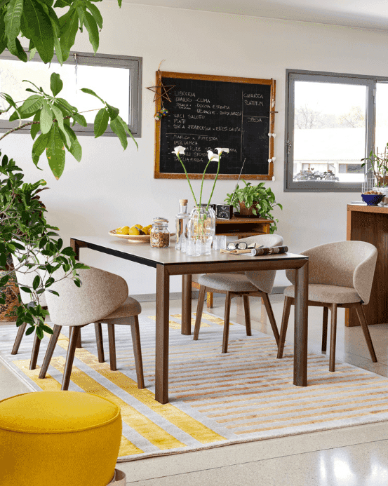 CB2117 Tuka Arm Dining Chair with Wood Legs - Trade Source Furniture