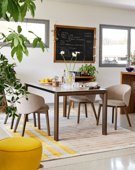 CB2117 Tuka Arm Dining Chair with Wood Legs - Trade Source Furniture