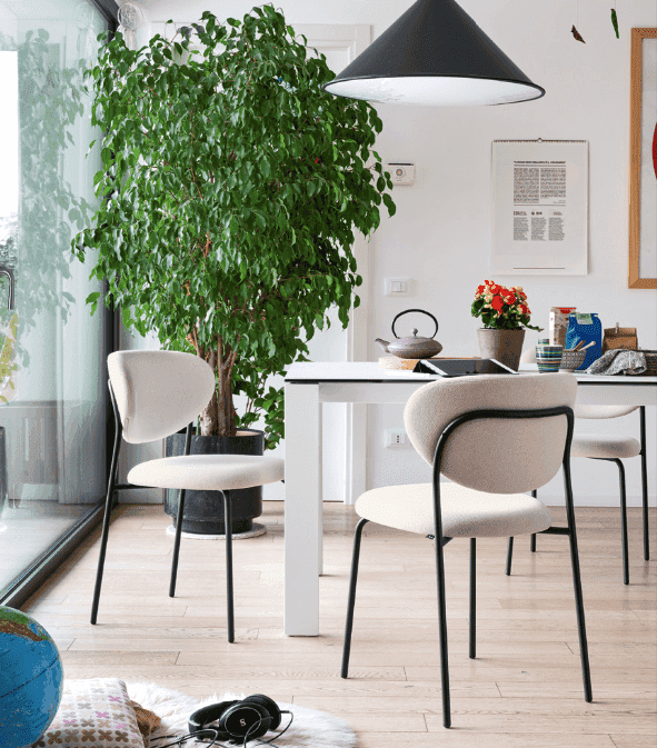 CB2135 Cozy Dining Chair with Metal Legs - Trade Source Furniture