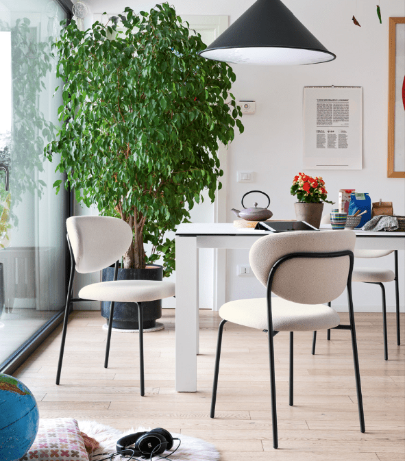 CB2135 Cozy Dining Chair with Metal Legs - Trade Source Furniture