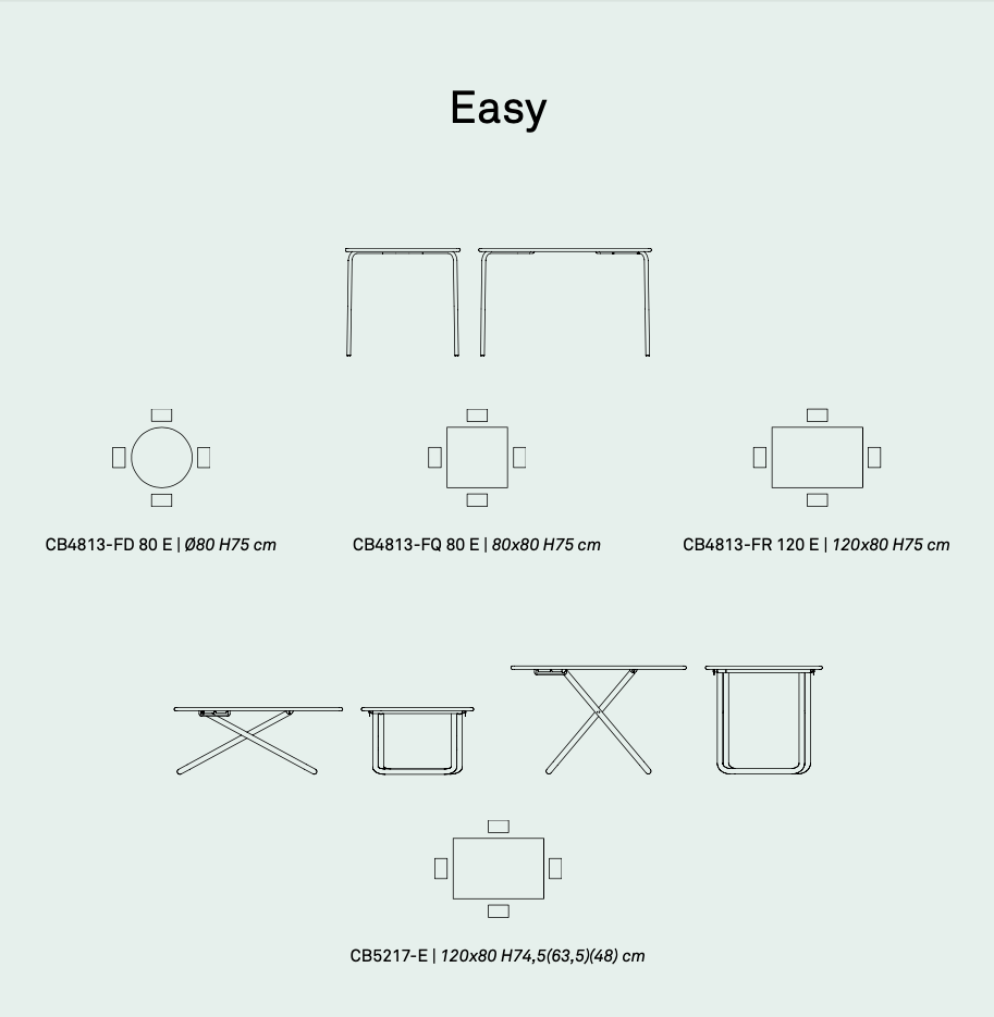 Connubia Easy Outdoor Tables and Seating - Connubia