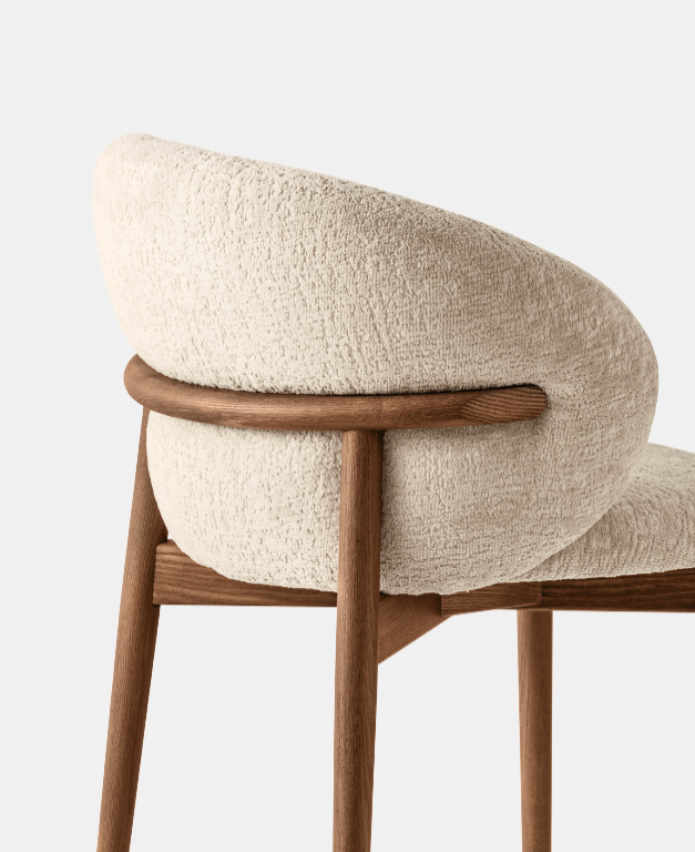 CS2035 Oleandro Counter Stool with Wood Legs by Calligaris