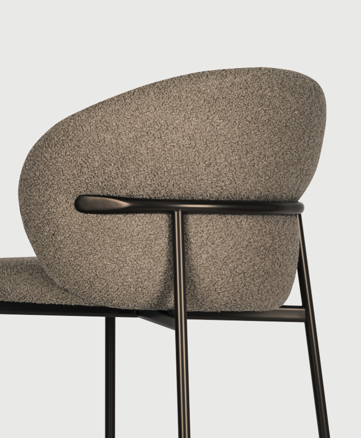 CS2222 Oleandro Dining Chair with Metal Legs