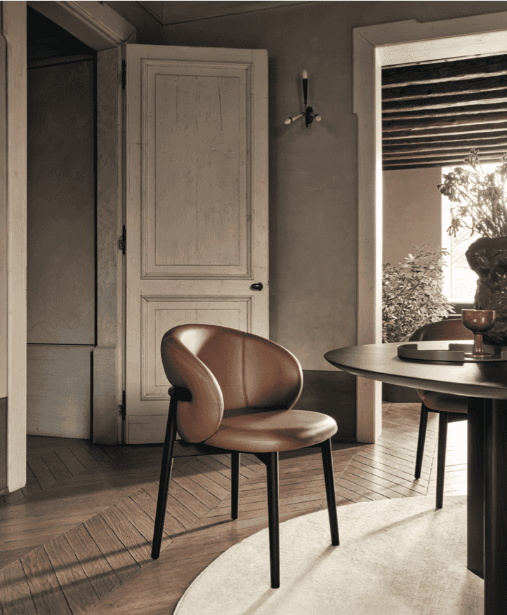 CS2226 Oleandro Dining Chair with Wood Legs by Calligaris at Trade Source by Calligaris at Trade Source Furniture