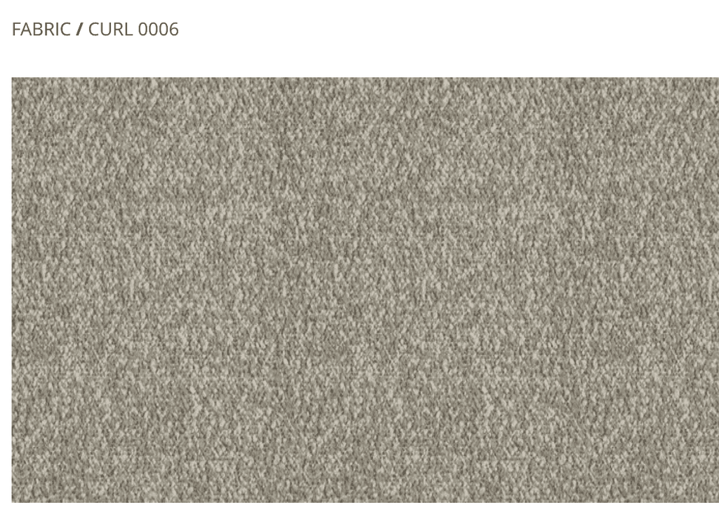 Close-up of Eilersen's Curl 0006 fabric in textured beige, used for the Havana Round Arm Chair upholstery.
