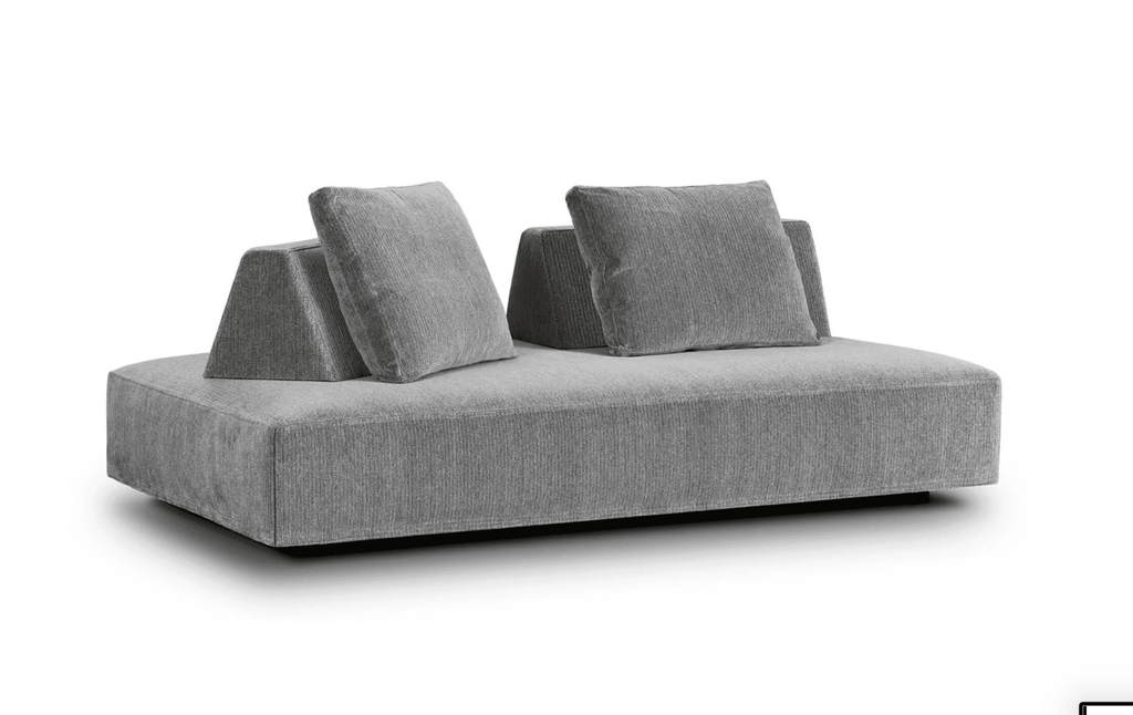 Eilersen Playground Sofa in grey woven fabric, featuring clean lines and movable backrests for flexible seating.