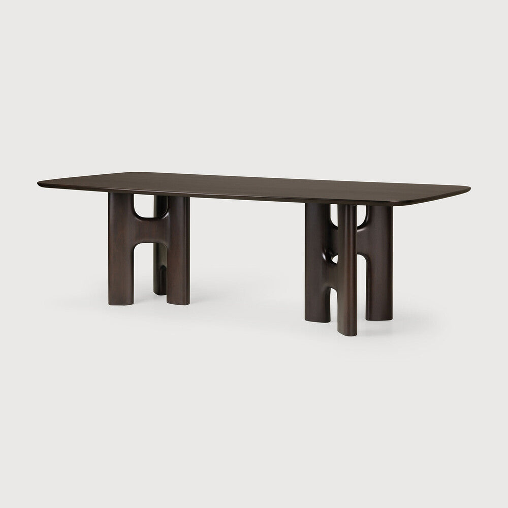 Flow Dining Table in Mahogany Rose Brown
