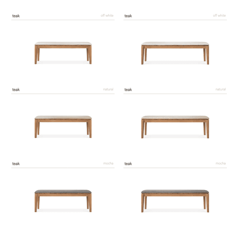 Bok Teak Outdoor Dining Bench - Ethnicraft