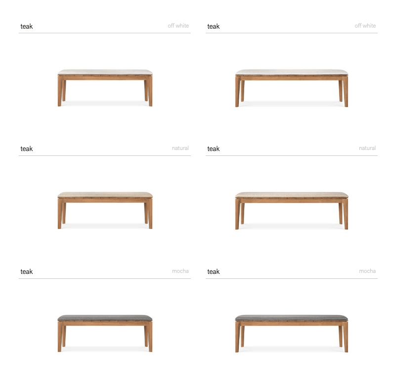 Bok Teak Outdoor Dining Bench - Ethnicraft