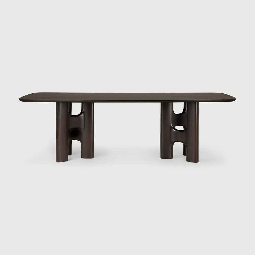 Flow Dining Table in Mahogany Rose Brown