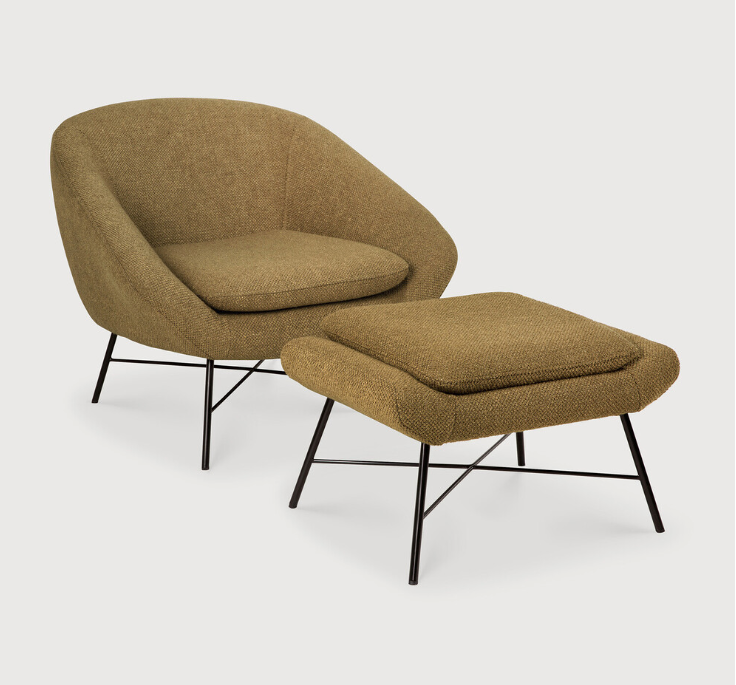 Barrow Lounge Chair and Footstool - Ethnicraft