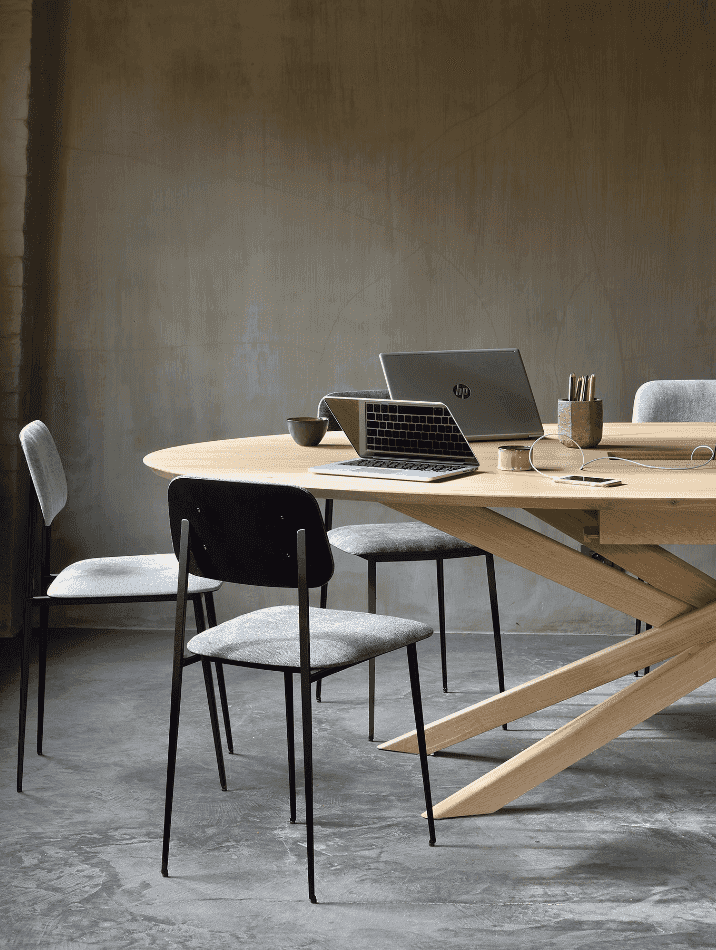 Mikado Solid Oak Oval Conference Table - Trade Source Furniture